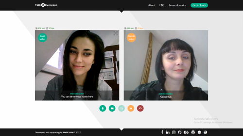Talk 2 everyone. t2e. Free video conferencing