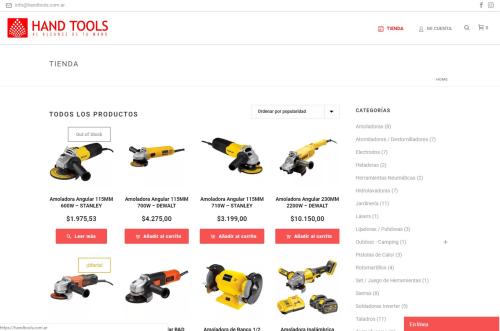Hand Tools - Ecommerce website
