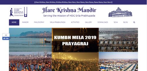 Hare Krishna Temple Website - Ahmedabad