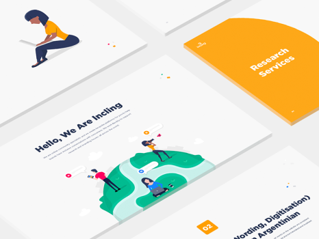 Incling Inc. - Branding, UI/UX Wireframing, Web Design for web and Mobile, more