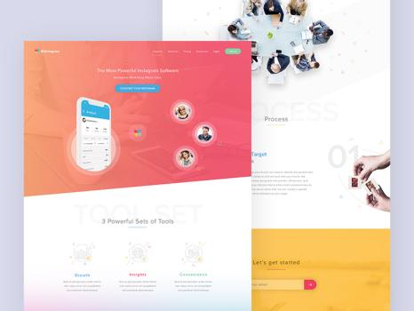 Kickstagram - Landing page
