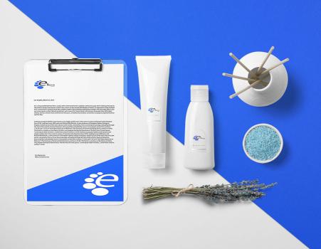 Letterhead and label design for Ellora Cosmetics