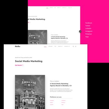 Minimalist website design for Mellbe