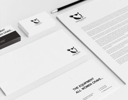 Minimalist stationery design for Olympianic