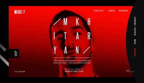 Henrikh Mkhitaryan Official Website Design and Development