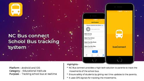 North Carolina Bus connect School- Bus tracking system