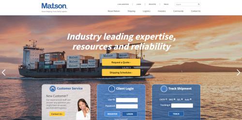 Major Shipping & Logistics website design
