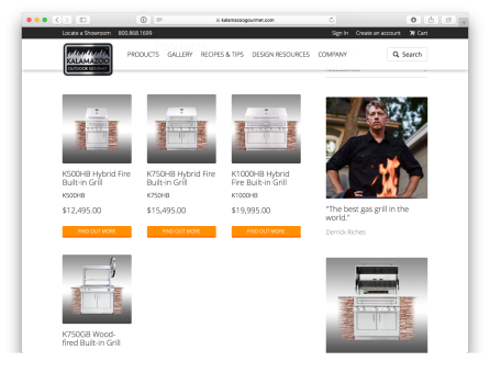 E-commerce Development for Outdoor Grill Ecommerce Store