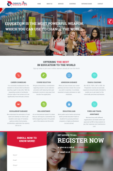 Paras Global Education website designed by Mantthan