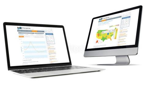 Data visualization website for a Business Credit Bureau company