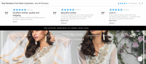 Phatyma Khan Clothing Label | Web Design & Development Project