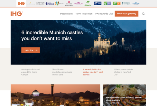 IHG Corporate Travel Website Redesign