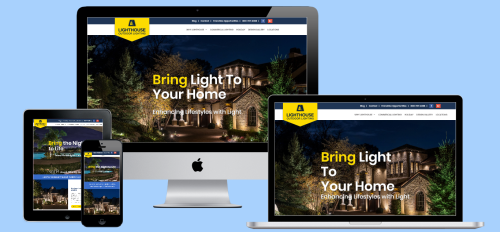 Custom website development for manufacturer of Landscape lighting equipment
