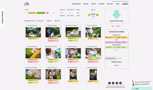 E-commerce platform for photo printing business