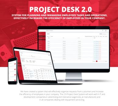 Project Desk 2.0 -system for planning and managing employees tasks and operations.