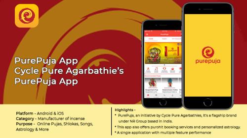 PurePuja - Cycle Pure Agarbathie’s PurePuja App