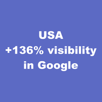 USA +136% visibility in Google