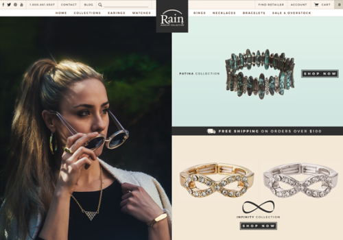 Rain Jewelery Collection Magento Site