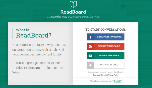 ReadBoard - Change the way you converse on the Web