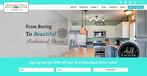 Redeemed Decor - (Web Design, Content Marketing, & E-Commerce)