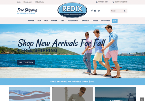Redix Store Custom Ecommerce Site