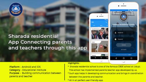 Sharada residential School-Connecting parents and teachers through Mobile app