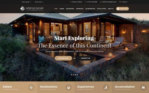 African Safari Group Website in WordPress