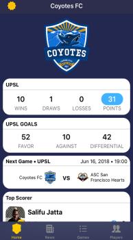 Coyotes FC Mobile App