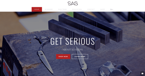 Serious About Scissors Ecommerce Store