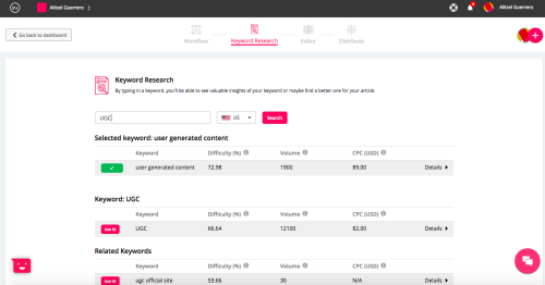 Keyword Research Tool