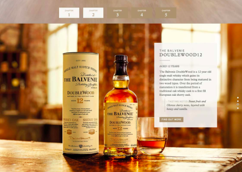 The Balvenie - UX and web development for Global site and 5 translated local market sites