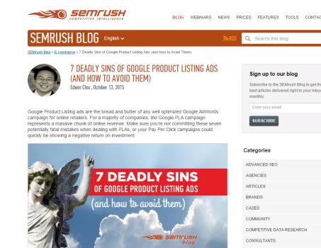 SEMRush Thought Leadership Article