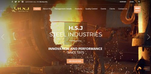 HSJ Steels | Web Design & Development Project