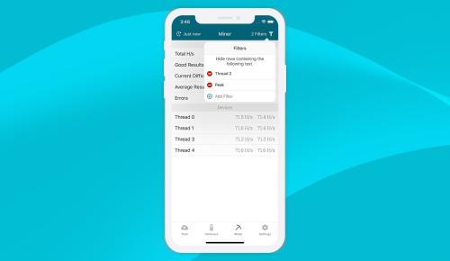 Cryptocurrency Mining Monitor App for iOS iPhone