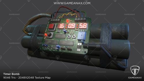 3D Model of Timer Bomb
