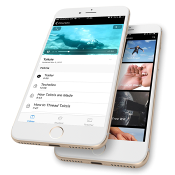 Mobile app for Jewish e-learning
