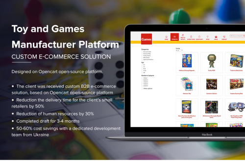 Toy and Games Manufacturer | Opencart custom e-commerce solution