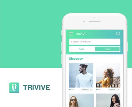 Design & Development for Trivive - A travel companion finder