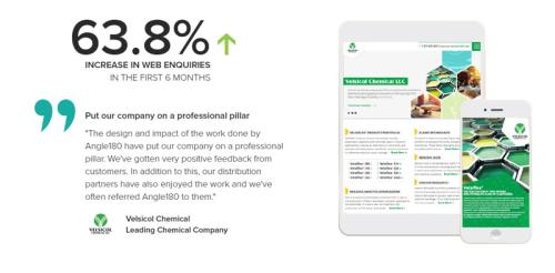 Corporate website for chemical company