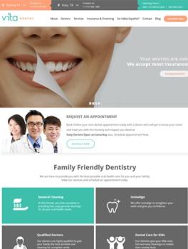 Vita dental spring - Service Website on  WP