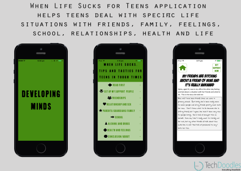 When life sucks application for iPhone